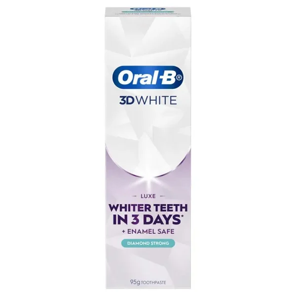 Kem đánh răng Oral B Teeth Whitening Toothpaste 3D White Luxe Diamond Strong 95g