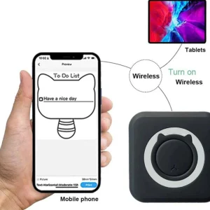 Máy in Mini Bluetooth Printer All-in-one Photo Printer Multifunction Portable Printer - Black