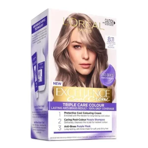 Thuốc nhuộm tóc L'Oreal Paris Excellence Cool Creme Permanent Hair Colour 8.11 Ultra Ash Light Blonde